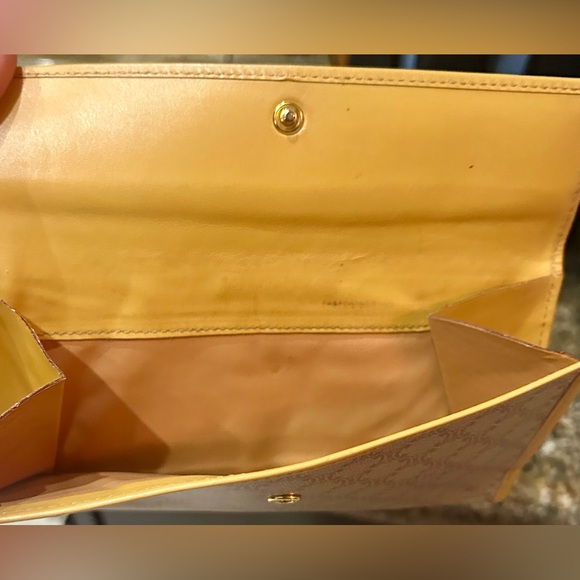 CELINE Macadam Bifold Long Wallet Caramel Brown Vachetta Genuine Leather - Picture 11 of 16